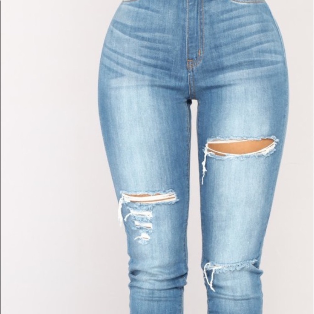 Ripped denim jeans